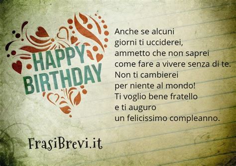 frasi di compleanno fratello|Auguri di Compleanno per un Fratello: le 50 frasi più  .